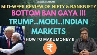 Nifty amp Banknifty Strategy prediction I Trump amp Modi I BOTTOM  Stock Market I Brullsacademy [upl. by Zoller]