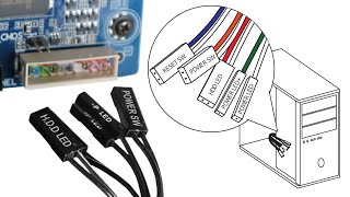 How to connect powerrestart button amp LED cables to your motherboard while its inside the PC case [upl. by Yramanna974]