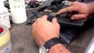 Peening bolsters on a fixed blade knife [upl. by Emanuela]