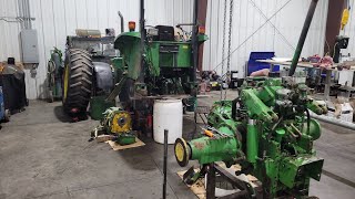 John Deere 6300 transmission removal Vermeer 8000 hydraulic motor repair [upl. by Inan]