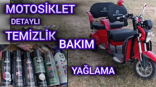 MOTOSİKLET Detaylı BakımSelsil PakFren Balata TemizleyiciMotor TemizleyiciSıvı GresSlikon Sprey [upl. by Hoyt]