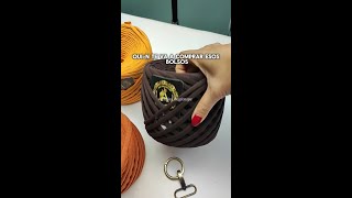 ⬆️Clic aquí ⬆️Aprende a tejer bolsos de trapillo crochet bolsosdetrapillo shorts [upl. by Atil]