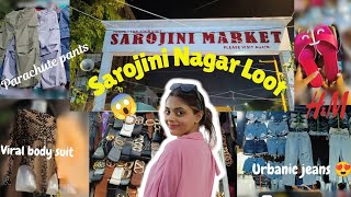 Sarojini Nagar LATEST SUMMER COLLECTION  HmZara dupes  Viral bodysuit Jewellery Urbanic jeans [upl. by Adaven]