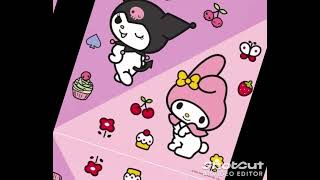 Cute My melody and Kuromi edit 🖤💖🖤  Shotcut [upl. by Circosta]