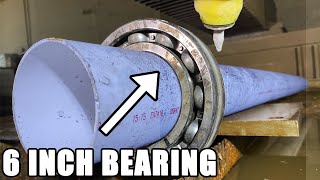 Massive Industrial Bearing Spun With 60000 PSI Waterjet [upl. by Shara901]