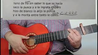 El legionario y la moritaCasa blanca los moles letra y acordes Tutorial de guitarra [upl. by Iris]