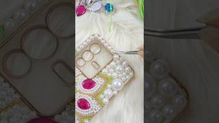 DIY Pearl Phone Cover😱 Navratri SPECIAL🎀  beads diy shorts  Riyas Amazing World [upl. by Gorton]