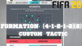 FIFA 20 TAKTIKENANWEISUNGEN FORMATION 412122 [upl. by Enahsal]