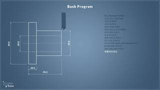 Lets write GCode  Programming a CNC Lathe to make a bush  part 1 G71 roughing cycle [upl. by Assillem]