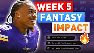 NFL Week 5 Reactions  Injuries  Early Week 6 Waiver Wire amp Fantasy Football Advice 2024 [upl. by Ybbed]