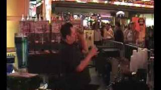 Fremont Street Las Vegas  Flair Bartenders [upl. by Ahtrim623]