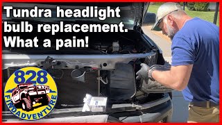 How to change a Tundra headlight bulb what a pain watch first [upl. by Iat]