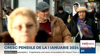 Cresc pensiile de la 1 ianuarie 2024 [upl. by Eimrej]