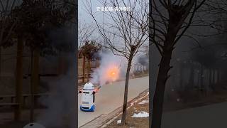 Today the robot burst the firecracker in his hand 😮😮 [upl. by Ytsim]