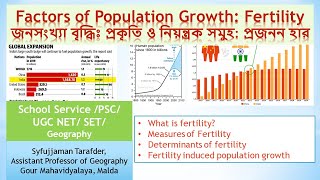 Factors of Population Growth I What is Fertility Factors and Measurements of Fertility Bengali [upl. by Hilton]