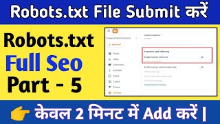 How to Add Custom Robotstxt in Blogger Blog  How to add edit create and set up Robotstxt file [upl. by Jarret]