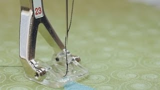 Tutorial how to use the BERNINA appliqué foot no 23 [upl. by Kcirtapnhoj]