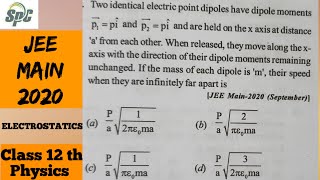 Two identical electric point dipoles have depole moments vectror p1  pi cap and p2   pi cap and [upl. by Mcgaw]