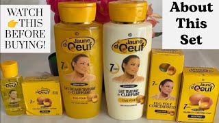 Best Review On Jaune dOeuf 7 days Egg Yolk Milk Bleaching Lotion SoapOil Concentrate Face Cream [upl. by Aytak]