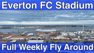 NEW Everton FC Stadium at Bramley Moore Dock A Full FlyAround [upl. by Demeter316]