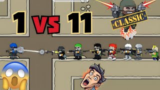 1vs11😱Hardest Gameplay Ever In Mini Militia😮 [upl. by Ahtebbat588]