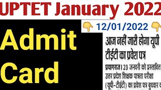 UPTET Admit Card 2022  UPTET January 2022 Admit Card  UPTET News Today [upl. by Ahtnamys]