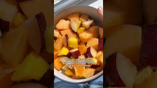 FRUIT SALAD RECIPE 🧡🍊🍑🥭 foodasmr healthyfoodie veganrecipes healthyfood [upl. by Eadahc816]