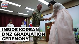 Watch School Inside Korean Demilitarized Zone Holds 55th Graduation Ceremony  World News [upl. by Anolla800]