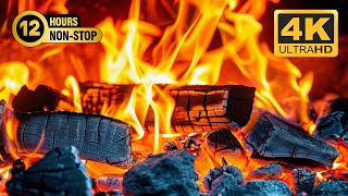 🔥 WARM FIREPLACE 4K with Crackling Fire Sounds Christmas Fireplace Halloween Fireplace 4K [upl. by Gwyneth]