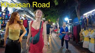 Exploring Khaosan Road at Night [upl. by Pittel640]