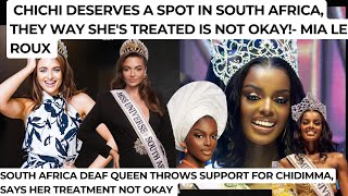 CHIDIMMA VANESSA ADETSHINA MISS SOUTH AFRICA MIA LE ROUX THROWS HER SUPPORT FOR CHI [upl. by Gretta190]