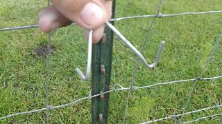 how to install a tee post clip [upl. by Inamik]