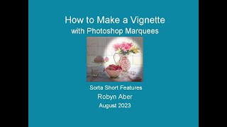 Making Vignettes in Photoshop  Using Marquee Tools [upl. by Seumas]