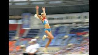 Darya Klishina Дарья Клишина 2013 12 IAAF Moscow WC August 11th Part 2 [upl. by Rondon]