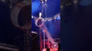 The Great Moscow Circus NowraNSW with Great Herwin performing on the wheel of Death circus [upl. by Lupita]