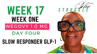 Weight Loss The Struggle  Week 17  Day 4 of Week 1 on Wegovy 10 mg Shot  Slow Responder to GLP1 [upl. by Divaj495]