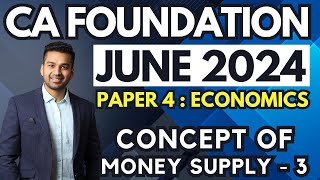 Money Supply  3  Money Market  Ch 8 Unit 2  CA Foundation Economics June 24  CA Parag Gupta [upl. by Ahsieyn]