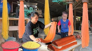 A peaceful day Cu Bon and his mother soaked rice to make colorful vermicelli dishes [upl. by Harol]