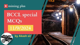 BCCL SPECIAL MCQ PART 04JOIN MINING PLUS7004481782 [upl. by Furgeson]