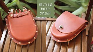 The Easiest Leather Bag To Make [upl. by Althee]