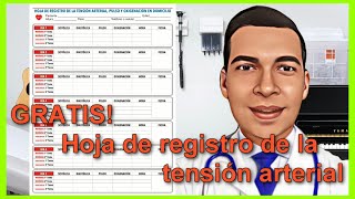 Gratis Hoja de registro de la tensión arterial pulso y oxigenación en domicilio  download [upl. by Llerrehs999]