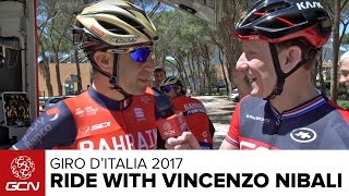 Pre Giro dItalia Ride With Vincenzo Nibali amp BahrainMerida [upl. by Archle]