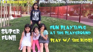 Kids Playtime Channel A Fun Family Trip to the Fire Truck Playground w Hulyan amp Maya [upl. by Alrick]