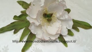 Peonia in pasta di zuccheroTUTORIAL SEMPLICE e VELOCE [upl. by Yrrek642]