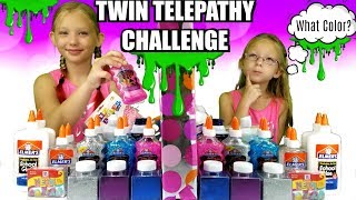 TWIN TELEPATHY CHALLENGE  Slime Edition [upl. by Sinnard]