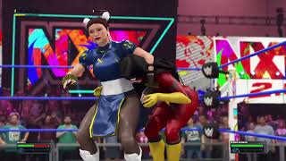 WWE 2K23 SpiderWoman vs ChunLi [upl. by Anaujait]