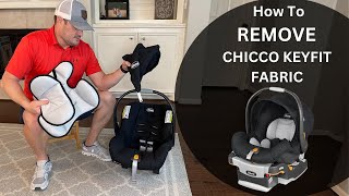 How to REMOVE Chicco KEYFIT Car Seat Fabric  Tips for removal [upl. by Winebaum]