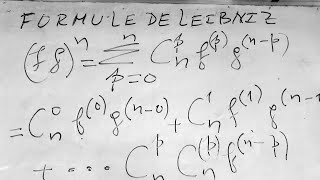 Formule de Leibniz à la dérivée successive dun produit UG 08 Aout 2024 [upl. by Preciosa]