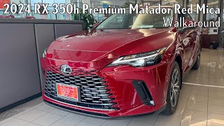 Pohanka Lexus of Chantilly 2024 RX 350h Premium Matador Red Mica Walkaround [upl. by Imotas132]