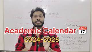 Academic Calendar 📆 20242025 bams 1st professional 🩺 [upl. by Slrahc624]